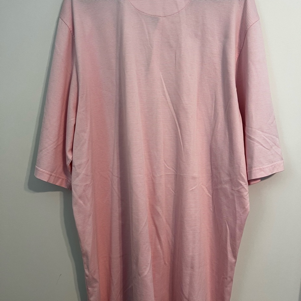 Fairway & Greene Performance Peach Striped Golf Polo XXL - Picture 4 of 4